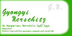 gyongyi merschitz business card